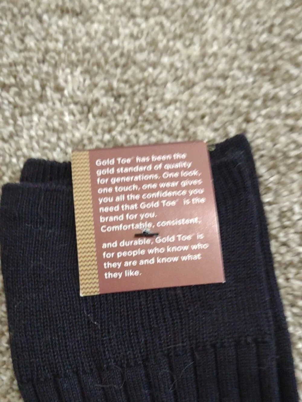 Gold Toe Canterbury Ribbed Crew Socks in Black - Extended Size